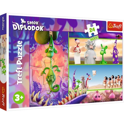 Puzzle - 24 Maxi - Ciekawski Smok Diplodok - Human Film Smok Diplodok 14376 Puzzle - 24 Maxi - Ciekawski Smok Diplodok - Human Film Smok Diplodok 14376