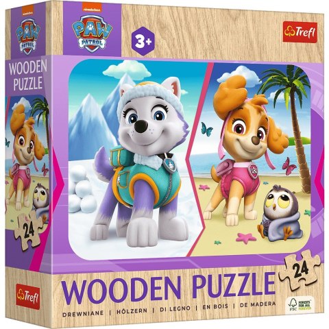 Puzzle - "24 Puzzle Drewniane" - Dziewczęcy Psi Patrol Trefl 20266 Puzzle - "24 Puzzle Drewniane" - Dziewczęcy Psi Patrol Trefl 20266