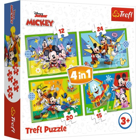 Puzzle - "4w1 (12, 15, 20, 24)" - Wśród przyjaciół Myszka Miki Trefl 34616 Puzzle - "4w1 (12, 15, 20, 24)" - Wśród przyjaciół Myszka Miki Trefl 34616