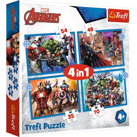 Puzzle - "4w1" - Odważni Avengersi Trefl 34386 Puzzle - "4w1" - Odważni Avengersi Trefl 34386