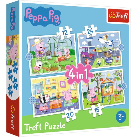 Puzzle - "4w1" - Wspomnienia z wakacji / Peppa Pig Trefl 34359 Puzzle - "4w1" - Wspomnienia z wakacji / Peppa Pig Trefl 34359