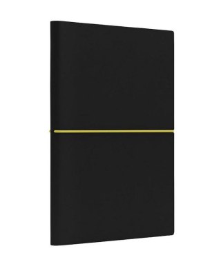 Notatnik A5 Fun M kropki czarny/cytrynowy