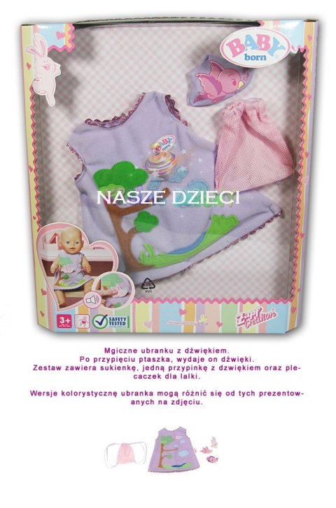 BABY BORN 810514 MAGICZNE UBRANKO Z DZWIEKIEM BABY BORN 810514 MAGICZNE UBRANKO Z DZWIEKIEM