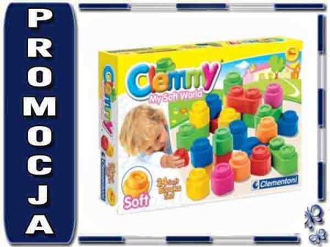 CLEMENTONI 14707 Miękkie Klocki CLEMMY 24 el CLEMENTONI 14707 Miękkie Klocki CLEMMY 24 el