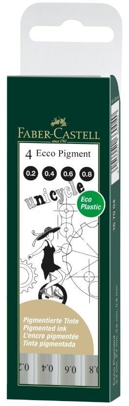Cienkopis Ecco Pigment 4szt w etui FABER CASTELL Cienkopis Ecco Pigment 4szt w etui FABER CASTELL
