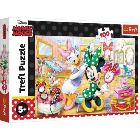 Puzzle 100 Minnie w salonie kosmetycznym TREFL Puzzle 100 Minnie w salonie kosmetycznym TREFL