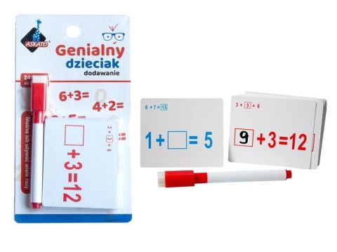 Genialny dzieciak - fiszki matematyczne dodawanie Genialny dzieciak - fiszki matematyczne dodawanie