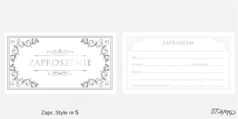 Zaproszenia Style nr 05 (opakowanie 10 szt) Zaproszenia Style nr 05 (opakowanie 10 szt)