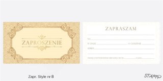 Zaproszenia Style nr 08 (opakowanie 10 szt)