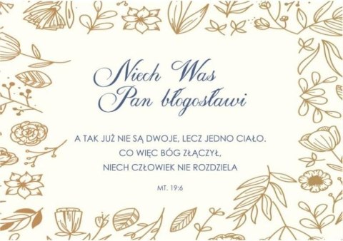 A Kartka Składana Ślub - Niech Was Pan A Kartka Składana Ślub - Niech Was Pan