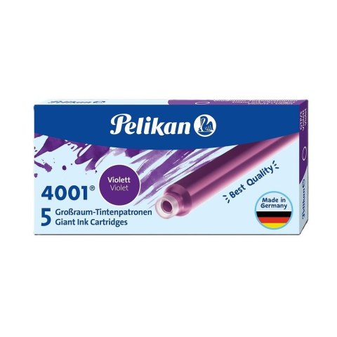 Naboje atramentowe długie 5szt fioletowe