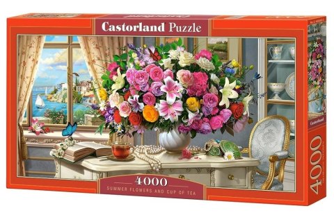 Puzzle 4000 Summer Flowers and Cup of Tea CASTOR Puzzle 4000 Summer Flowers and Cup of Tea CASTOR