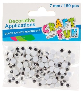 Ozdoba dekoracyjna oczy 7mm 150el