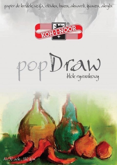 Blok rysunkowy Pop Draw A4/30 arkuszy 180g Blok rysunkowy Pop Draw A4/30 arkuszy 180g