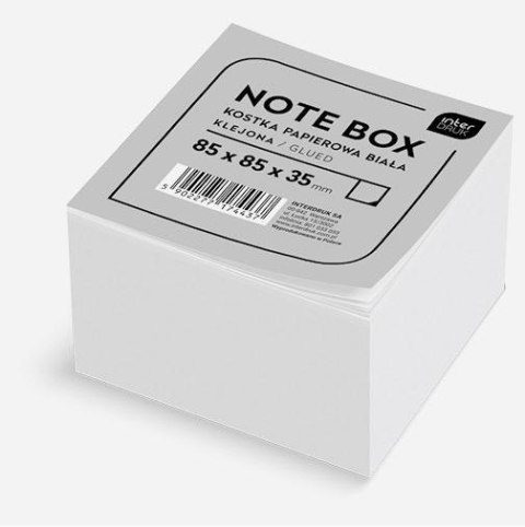 Kostka papierowa 85x85x35mm biała klejona