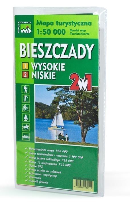 Mapa turystyczna Bieszczady 2w1 WIT Mapa turystyczna Bieszczady 2w1 WIT