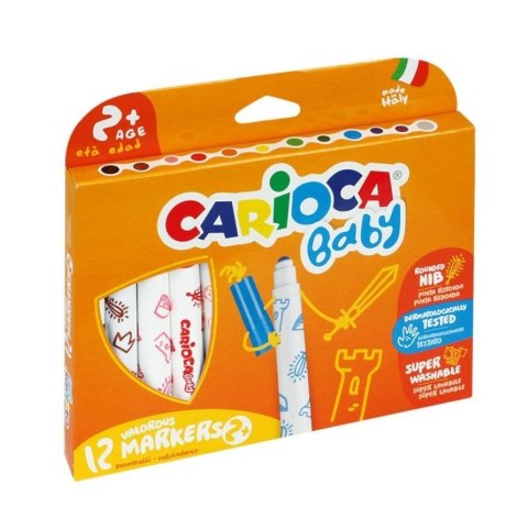 Flamastry Maxi Baby 12 kolorów bls CARIOCA Flamastry Maxi Baby 12 kolorów bls CARIOCA
