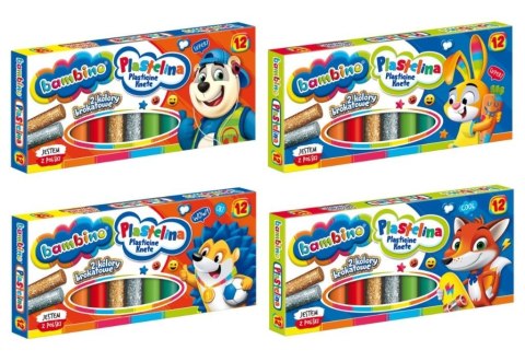 Plastelina 12 kolorów BAMBINO
