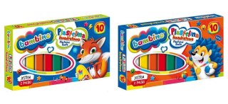 Plastelina kwadratowa 10 kolorów BAMBINO