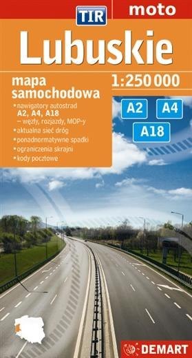 Lubuskie dla zawodowców. TIR. Mapa samochodowa Lubuskie dla zawodowców. TIR. Mapa samochodowa
