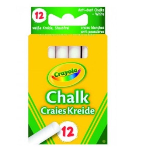 Kreda niepyląca biała 12szt CRAYOLA Kreda niepyląca biała 12szt CRAYOLA