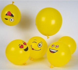 Balony Joy 03 30cm 12szt MIX - Emotki