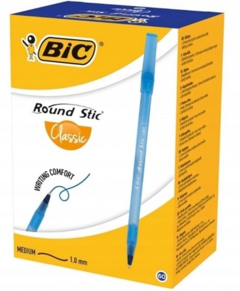 Długopis Round Stick niebieski z kodem (60szt) BIC Długopis Round Stick niebieski z kodem (60szt) BIC