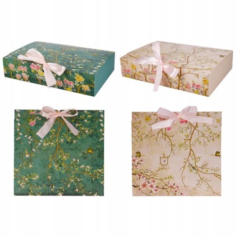 Pudełko na prezenty składane 23x17cm gałązki 2szt. Pudełko na prezenty składane 23x17cm gałązki 2szt.