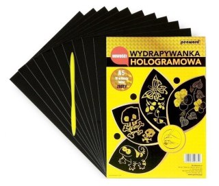 Wydrapywanka hologramowa A5 złota