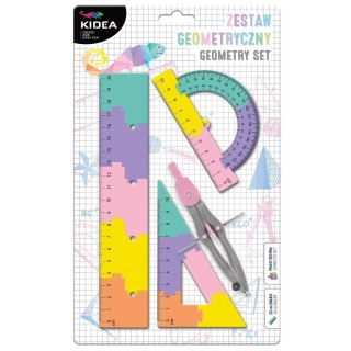 Zestaw geometryczny puzzle 20cm 4el KIDEA