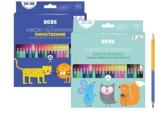 Kredki ołówkowe dwustronne BB Kids 24/48 kol.