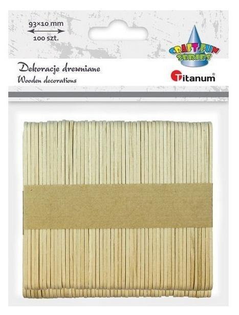 Drewniane patyczki naturalne proste 10x93mm 100szt Drewniane patyczki naturalne proste 10x93mm 100szt
