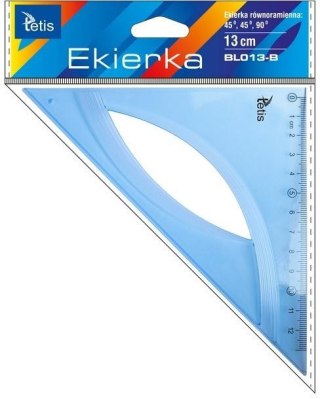 Ekierka równoramienna 13cm niebieska