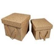 Pudełko prezentowe kraft z rączkami 20x20x20cm Pudełko prezentowe kraft z rączkami 20x20x20cm