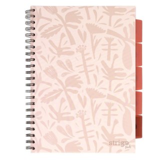 Kołozeszyt Pads A4/100K kratka Floral beżowy