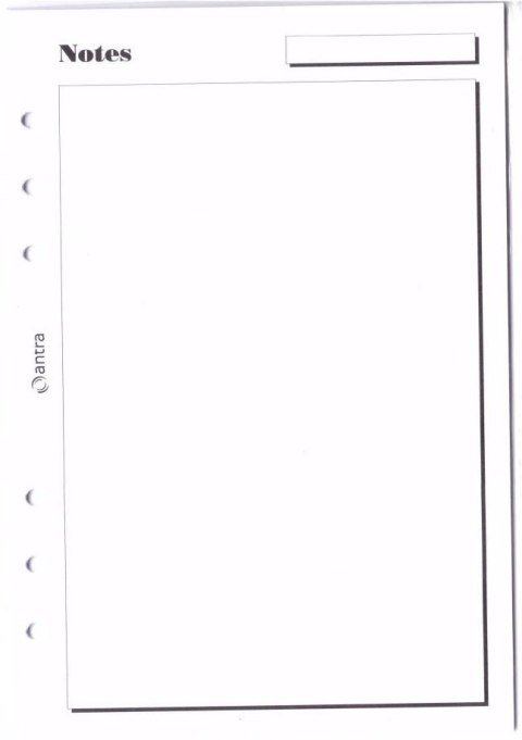 Wkład do organizera MEM/A5 Notes Wkład do organizera MEM/A5 Notes