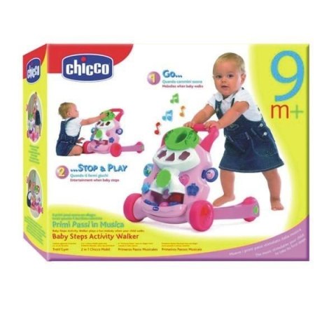 CHICCO Grający pchacz ró żowy CHICCO Grający pchacz ró żowy