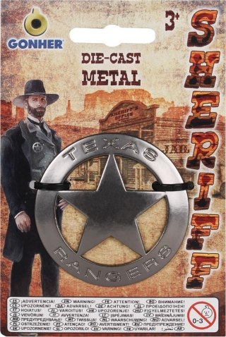 Metalowa odznaka szeryfa Texas Ranger 14/0