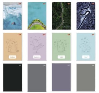 Notatnik A6/50K kratka okładka kredowana (10szt)