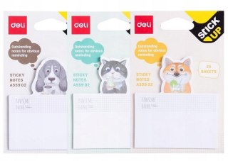 Notes samoprzylepny lisek/kotek/piesek 25K DELI