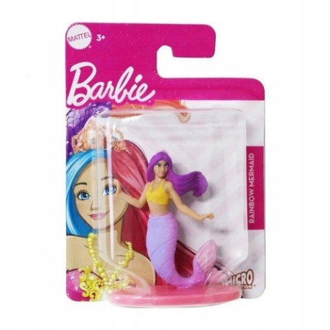 Mattel Barbie Mini Rainbow Mermaid Syrenka 6cm Mattel Barbie Mini Rainbow Mermaid Syrenka 6cm