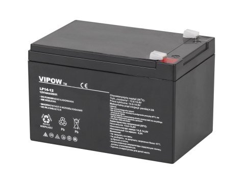 BAT0217 Akumulator żelowy VIPOW 12V 14Ah BAT0217 Akumulator żelowy VIPOW 12V 14Ah