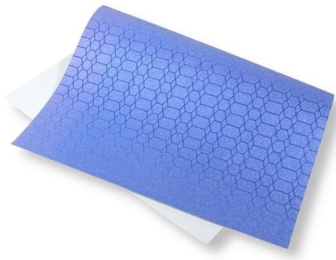 Papier ozdobny brokatowy 140g 40x60cm niebieski 5a
