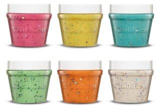 Ciastolina naturalna w słoiczkach brokat 6 kolorów