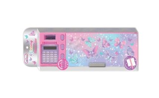 Piórnik z kalkulatorem Motylki