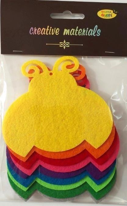 Biedronki z filcu 10,5x9cm 9szt