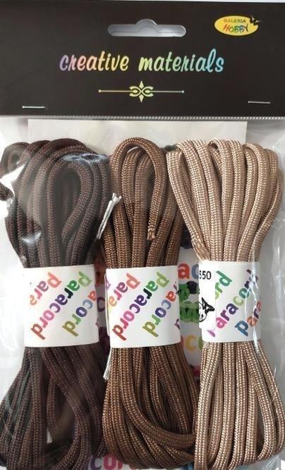 Zestaw paracord 2,8mb 3 kolory