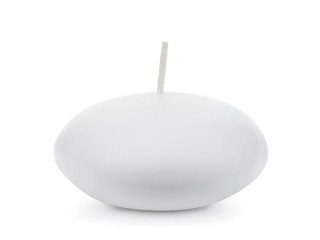 Świeca pływająca matowa biały 8cm 4szt