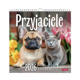 Kalendarz 2026 wieloplanszowy kwadrat Przyjaciele
