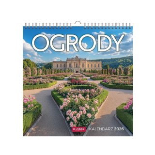 Kalendarz 2026 wieloplanszowy kwadrat Ogrody